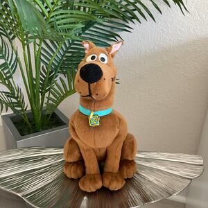 Vintage Cartoon Network Scooby-Doo Sitting Brown Plush Toy